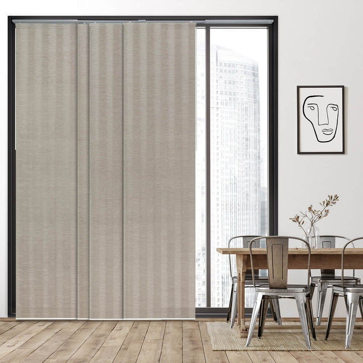 beige large balcony door blind