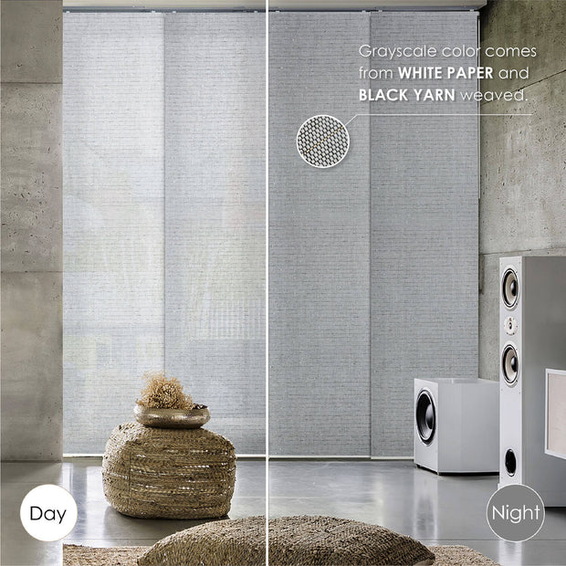 gray window treatment day and night product view