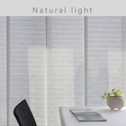 white woven brick pattern semi-sheer blinds