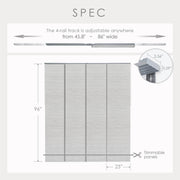 adjustable vertical blinds size