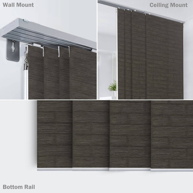 brown vertical blinds mounting type