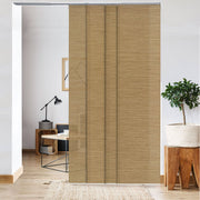 pecan natural woven brown adjustable width and length room divider