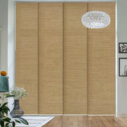 pecan natural woven brown adjustable width and length vertical blinds