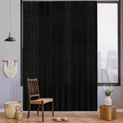 black striped pattern vertical blinds