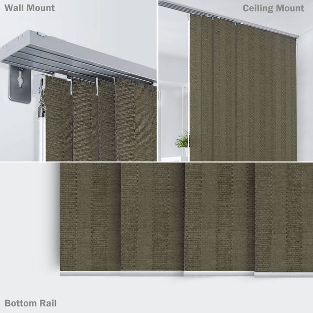 brown vertical blinds mounting type