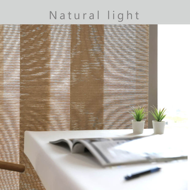 wheat color natural woven fabric light filtering window blinds light control