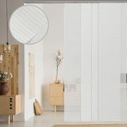 white natural woven blinds